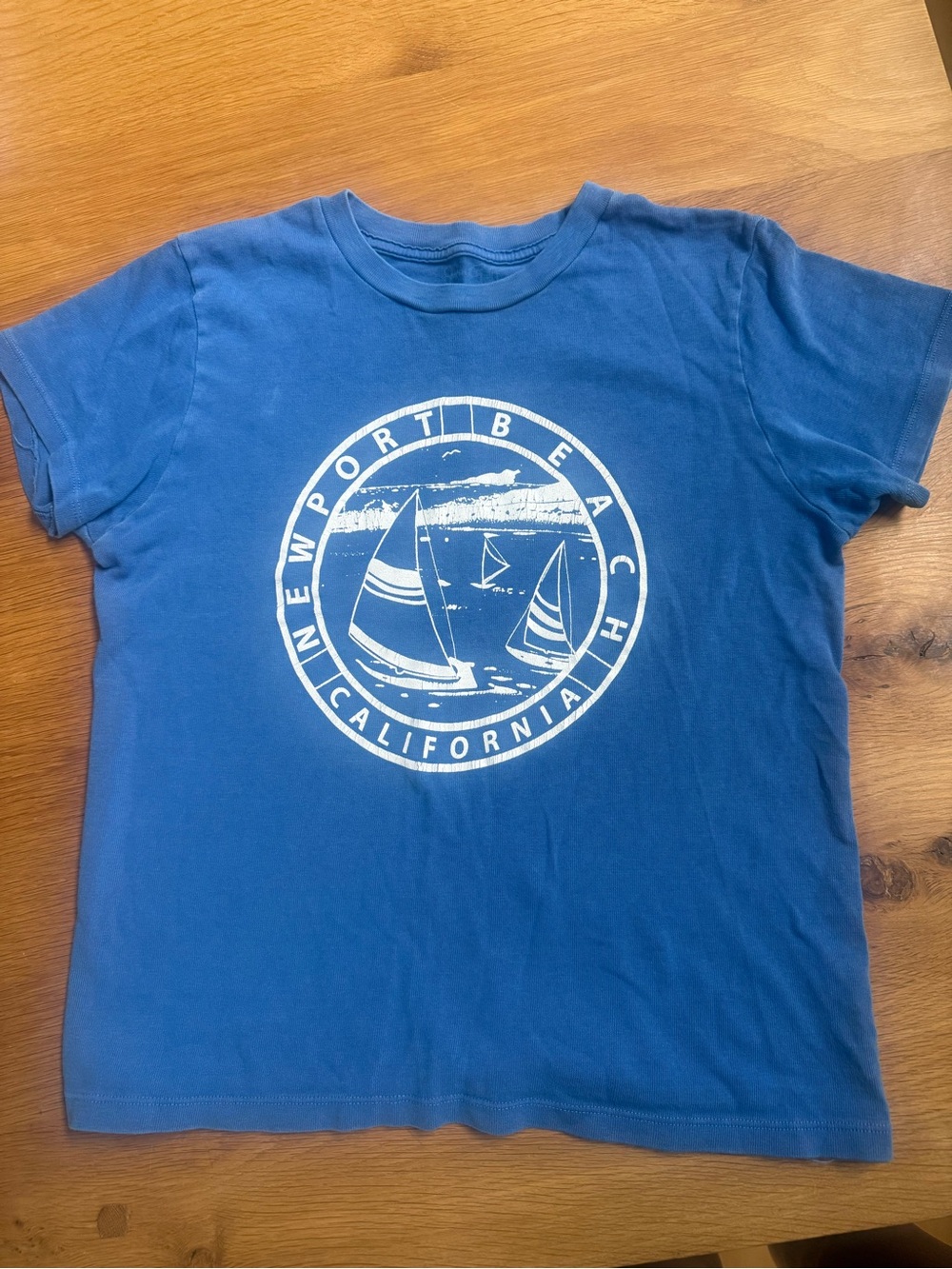 Brandy Melville John Galt Blue Newport Beach Tee